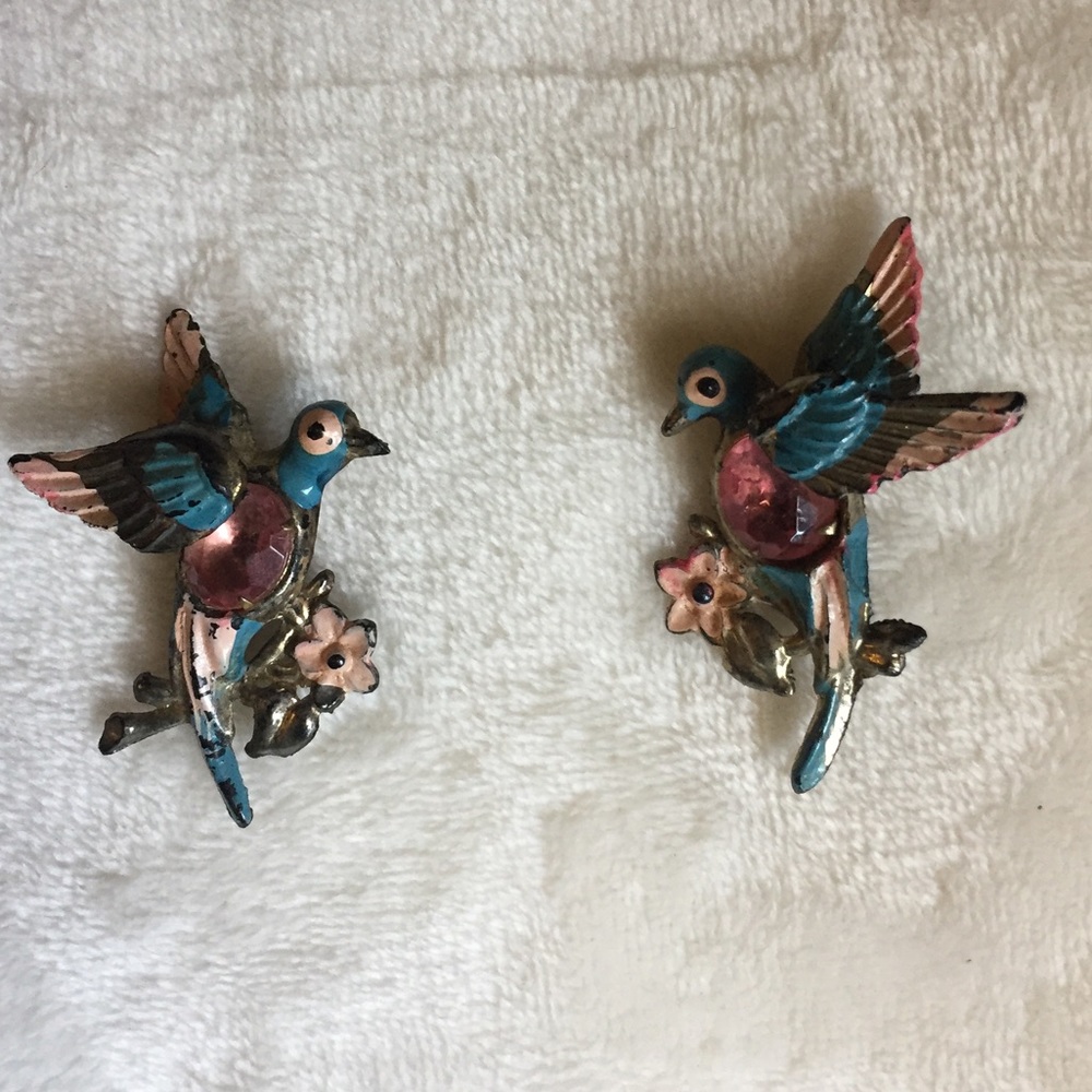 Two - 1 Matching Set - Vintage Bird Pins